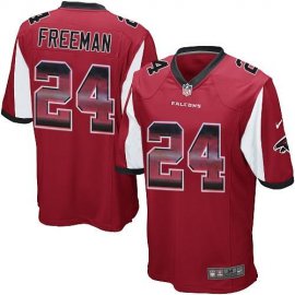 Nike Atlanta Falcons #24 Devonta Freeman Red Team Color Mens Stitched NFL Limited Strobe Jersey
