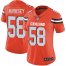 Nike Cleveland Browns #58 Christian Kirksey Orange Alternate Womens Stitched NFL Vapor Untouchable Limited Jersey