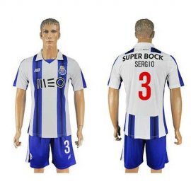 Oporto #3 Sergio Home Soccer Club Jersey