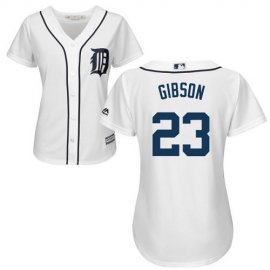 Detroit Tigers #23 Kirk Gibson White Home Womens Stitched MLB Jersey