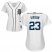 Detroit Tigers #23 Kirk Gibson White Home Womens Stitched MLB Jersey