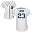 Detroit Tigers #23 Kirk Gibson White Home Womens Stitched MLB Jersey