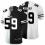 Carolina Carolina Panthers #59 Luke Kuechly Mens Black V White Peace Split Nike Vapor Untouchable Limited NFL Jersey