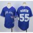 Toronto Blue Jays #55 Russell Martin Blue Cool Base Stitched Youth MLB Jersey