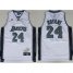 Los Angeles Lakers 24 Kobe Bryant White Signed NBA Jerseys Cheap