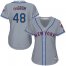 New York Mets #48 Jacob deGrom Grey Road Womens Stitched MLB Jersey