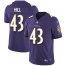 Nike Baltimore Ravens #43 Justice Hill Purple Team Color Mens Stitched NFL Vapor Untouchable Limited Jersey