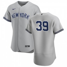 New York Yankees #39 Mike Tauchman Mens Nike Gray Road 2020 Authentic Player MLB Jersey