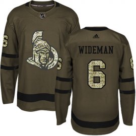 Adidas Ottawa Senators #6 Chris Wideman Green Salute to Service Stitched NHL Jersey