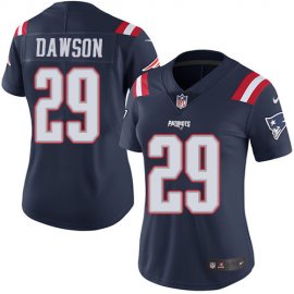 Nike New England Patriots #29 Duke Dawson Navy Blue Womens Stitched NFL Limited Rush Jersey