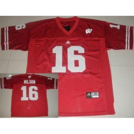 Wisconsin Badgers 16 Russell Wilson Red NCAA Jerseys