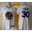 Warriors #30 Stephen Curry White Alternate The Finals Patch Stitched Revolution 30 NBA Jersey