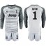 Juventus #1 Buffon Grey Goalkeeper Long Sleeves Soccer Club Jersey