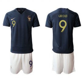 France #9 Giroud Home Soccer Country Jersey
