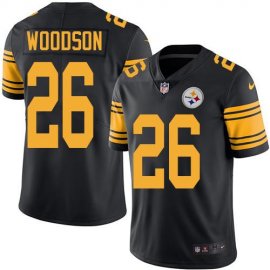 Nike Pittsburgh Steelers #26 Rod Woodson Black Mens Stitched NFL Limited Rush Jersey