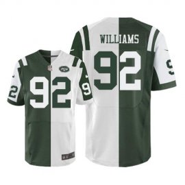 Nike New York Jets #92 Leonard Williams Green/White Mens Stitched NFL Elite Split Jersey