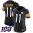 Nike Pittsburgh Steelers #11 Chase Claypool Black Team Color Womens Stitched NFL 100th Season Vapor Untouchable Limited Jersey