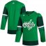 Washington Capitals Blank Mens Adidas 2020 St. Patricks Day Stitched NHL Jersey Green