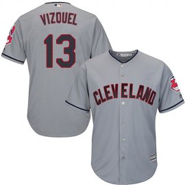 Cleveland Indians #13 Omar Vizquel Grey Road Stitched Youth MLB Jersey