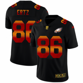 Philadelphia Eagles #86 Zach Ertz Mens Black Nike Red Orange Stripe Vapor Limited NFL Jersey