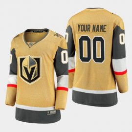 Vegas Golden Knights Custom Womens 2020-21 Player Alternate Stitched NHL Jersey Gold
