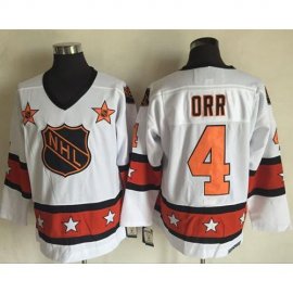 Boston Bruins #4 Bobby Orr White/Orange All Star CCM Throwback Stitched NHL Jersey