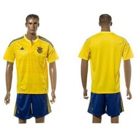 Ukraine Blank Home Soccer Country Jersey