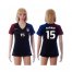 Womens USA #15 Rapinoe Away Soccer Country Jersey