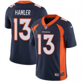 Nike Denver Broncos #13 KJ Hamler Navy Blue Alternate Mens Stitched NFL Vapor Untouchable Limited Jersey