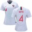 Womens Portugal #4 Neto Away Soccer Country Jersey