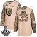 Adidas Vegas Golden Knights #35 Oscar Dansk Camo Authentic 2017 Veterans Day 2018 Stanley Cup Final Stitched NHL Jersey