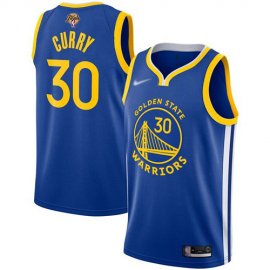 Nike Golden State Warriors #30 Stephen Curry Blue Swingman Icon Edition Womens 2022 NBA Finals Jersey Womens