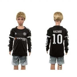Chelsea #10 Hazard SEC Away Long Sleeves Euro Premium Kid Soccer Club Jersey