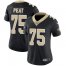 Nike New Orleans Saints #75 Andrus Peat Black Team Color Womens Stitched NFL Vapor Untouchable Limited Jersey