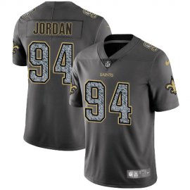 Nike New Orleans Saints #94 Cameron Jordan Gray Static Mens Stitched NFL Vapor Untouchable Limited Jersey