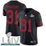 Nike San Francisco 49ers #31 Raheem Mostert Black Super Bowl LIV 2020 Alternate Mens Stitched NFL Vapor Untouchable Limited Jersey