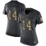 Nike Jacksonville Jaguars #14 Justin Blackmon Black Womens Stitched NFL Limited 2016 Salute to Service Jersey