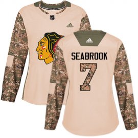 Adidas Chicago Blackhawks #7 Brent Seabrook Camo Authentic 2017 Veterans Day Womens Stitched NHL Jersey