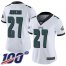 Nike Philadelphia Eagles #27 Malcolm Jenkins White Womens Stitched NFL 100th Season Vapor Limited Jersey