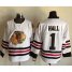 Chicago Blackhawks #1 Glenn Hall White CCM Throwback Stitched NHL Jersey
