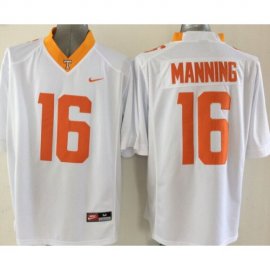 Vols #16 Peyton Manning White Orange Stitched NCAA Jersey