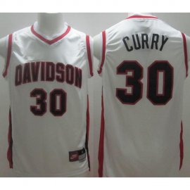 Nike Davidson College Wildcat 30 Stephen Curry White NCAA Basketball Jersey