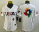 Womens USA Baseball Big Logo 2023 White World Baseball Classic Stitched Jerseys