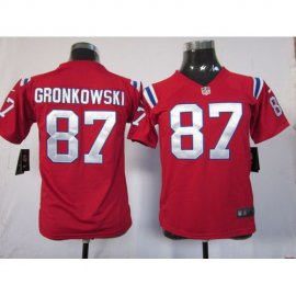 Nike New England Patriots #87 Rob Gronkowski Red Alternate Youth Stitched NFL Elite Jersey