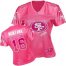 Nike San Francisco 49ers #16 Joe Montana Pink Womens Fem Fan NFL Game Jersey