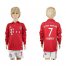 Bayern Munchen #7 Ribery Home Long Sleeves Kid Soccer Club Jersey