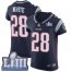 Nike New England Patriots #28 James White Navy Blue Team Color Super Bowl LIII Bound Mens Stitched NFL Vapor Untouchable Elite Jersey