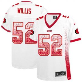 Nike San Francisco 49ers #52 Patrick Willis White Womens Stitched NFL Elite Drift Fashion Jersey