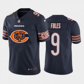 Chicago Chicago Bears #9 Nick Foles Navy Blue Mens Nike Big Team Logo Vapor Limited NFL Jersey