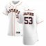Houston Astros #53 Cristian Javier Mens Nike White Home 2020 Authentic Player MLB Jersey